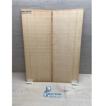 Ель Ситхинская (Sitka spruce, North America Prime wood) заготовка на деку акустической гитары Радиал АА 4х218х565 мм, 2 шт-0