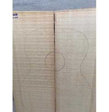 Ель Ситхинская (Sitka spruce, North America Prime wood) заготовка на деку акустической гитары Радиал АА 4х218х565 мм, 2 шт-5
