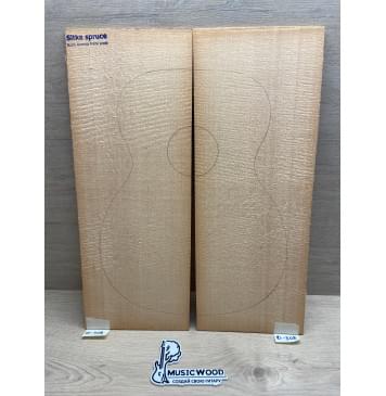 Ель Ситхинская (Sitka spruce, North America Prime wood) заготовка на деку акустической гитары Радиал АА 4х216х573 мм, 2 шт-0
