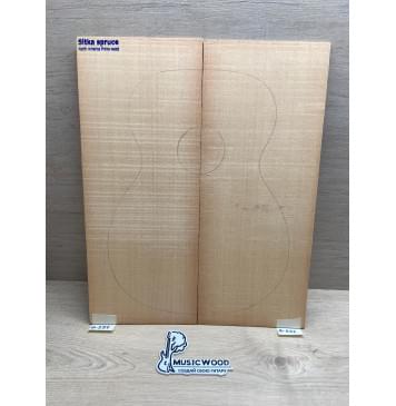 Ель Ситхинская (Sitka spruce, North America Prime wood) заготовка на деку акустической гитары Радиал АА 4х220х544 мм, 2 шт-0