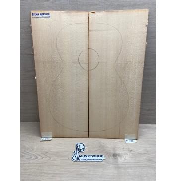 Ель Ситхинская (Sitka spruce, North America Prime wood) заготовка на деку акустической гитары Радиал А 4х226х550 мм, 2 шт-0