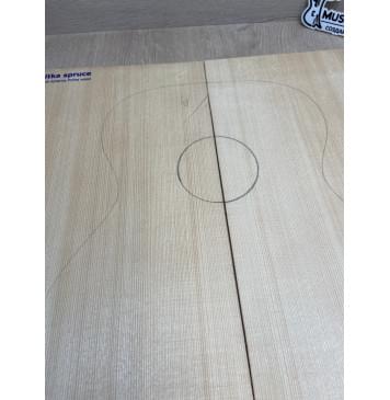 Ель Ситхинская (Sitka spruce, North America Prime wood) заготовка на деку акустической гитары Радиал А 4х230х540 мм, 2 шт-3
