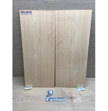 Ель Ситхинская (Sitka spruce, North America Prime wood) заготовка на деку акустической гитары Радиал В 4х225х536 мм, 2 шт-0