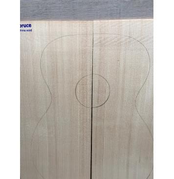 Ель Ситхинская (Sitka spruce, North America Prime wood) заготовка на деку акустической гитары Радиал В 4х225х536 мм, 2 шт-5