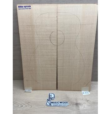 Ель Ситхинская (Sitka spruce, North America Prime wood) заготовка на деку акустической гитары Радиал В 4х225х540 мм, 2 шт-0