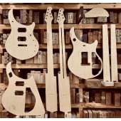 Music Man Majesty 6, Floyd Rose Rail Tail Tremolo System Wide, 25,5", 24 Frets, Set-Neck, полный комплект для фрезеровки гитары, фанера 8мм