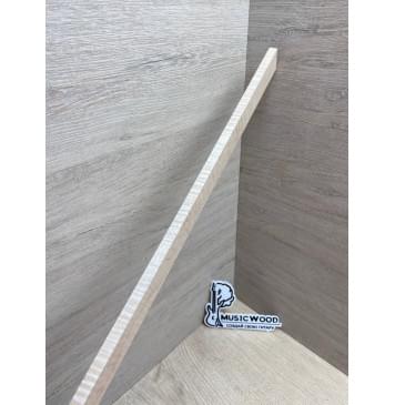 Клён Канадский Волнистый (Hard Canadian Flamed Maple), North America Prime wood заготовка для переклеенного грифа электрогитары Смешанный ААА Волна ААА 24х8х746 мм-1