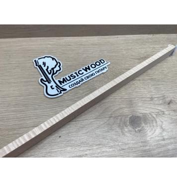 Клён Канадский Волнистый (Hard Canadian Flamed Maple), North America Prime wood заготовка для переклеенного грифа электрогитары Смешанный ААА Волна ААА 24х8х746 мм-6