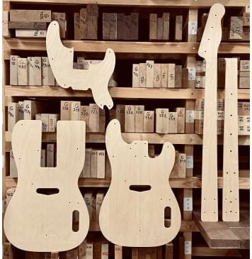Шаблоны Fender Precision Bass 1951, комплект для фрезеровки гитары, фанера 8мм-0
