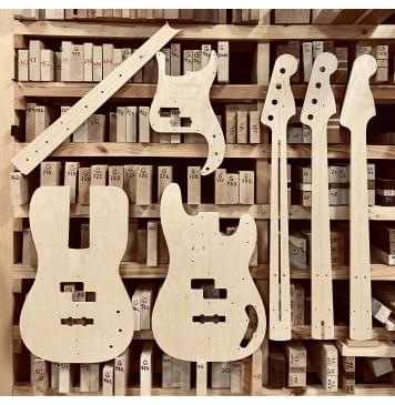 Шаблоны Fender Precision Bass American Standard, комплект для фрезеровки гитары, фанера 8мм-0
