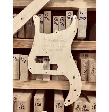 Шаблоны Fender Precision Bass American Standard, комплект для фрезеровки гитары, фанера 8мм-4