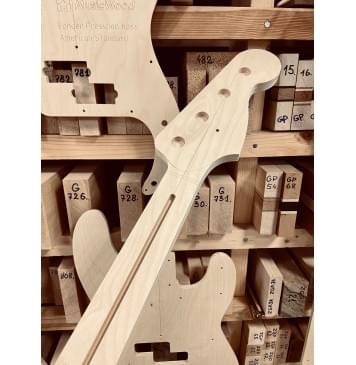 Шаблоны Fender Precision Bass American Standard, комплект для фрезеровки гитары, фанера 8мм-7