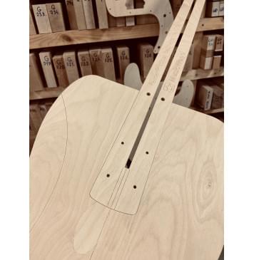 Шаблоны Fender Precision Bass American Standard, комплект для фрезеровки гитары, фанера 8мм-8
