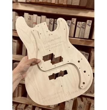 Шаблоны Fender Precision Bass American Standard, комплект для фрезеровки гитары, фанера 8мм-9