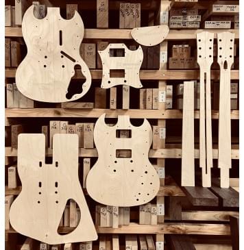 Шаблоны Gibson SG, комплект для фрезеровки гитары, фанера 8мм-0