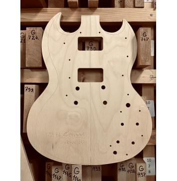 Шаблоны Gibson SG, комплект для фрезеровки гитары, фанера 8мм-2