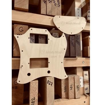 Шаблоны Gibson SG, комплект для фрезеровки гитары, фанера 8мм-4