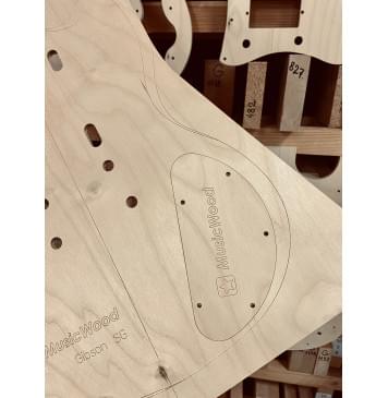 Шаблоны Gibson SG, комплект для фрезеровки гитары, фанера 8мм-7