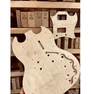 Шаблоны Gibson SG, комплект для фрезеровки гитары, фанера 8мм-8
