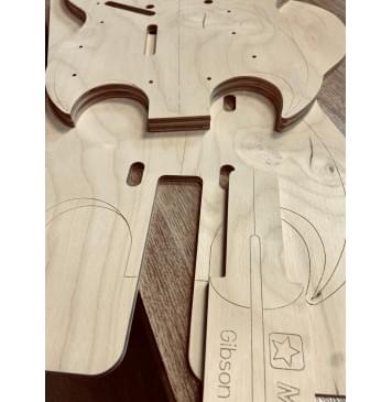 Шаблоны Gibson SG, комплект для фрезеровки гитары, фанера 8мм-10