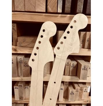 Fender Stratocaster 1962, шаблон грифа с большой головой, фанера 8мм-2