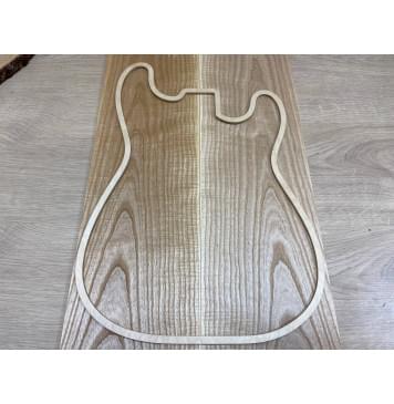 Ясень Белый Волнистый заготовка на топ Тангент ААА Волна АА 6х174х555 мм - 2шт. (книжкой) АКЦИЯ-3