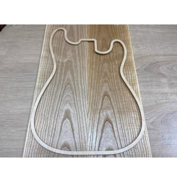 Ясень Белый Волнистый заготовка на топ Тангент ААА Волна АА 6х174х555 мм - 2шт. (книжкой) АКЦИЯ-2