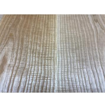 Ясень Белый Волнистый заготовка на топ Смешанный ААА Волна АА 8х174х550 мм - 2шт. (книжкой)-0