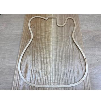 Ясень Белый Волнистый заготовка на топ Смешанный ААА Волна АА 8х174х550 мм - 2шт. (книжкой)-1