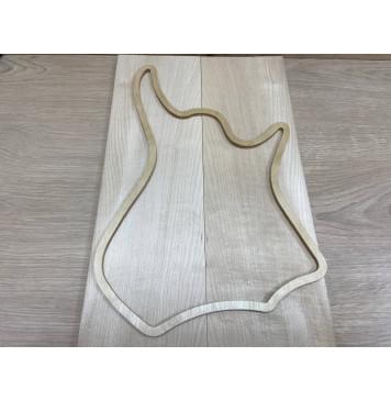 Клён Белый заготовка на топ для Тревел гитары Смешанный АА 8х128х410 мм - 2 шт. (книжкой)-1