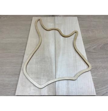 Клён Белый заготовка на топ для Тревел гитары Смешанный АА 8х128х410 мм - 2 шт. (книжкой)-3