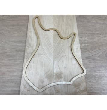 Клён Белый заготовка на топ для Тревел гитары Смешанный АА 6х126х410 мм - 2 шт. (книжкой)-0