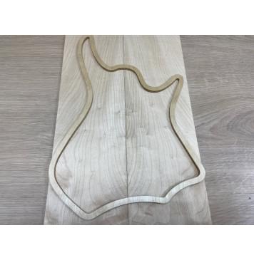 Клён Белый заготовка на топ для Тревел гитары Смешанный АА 6х126х410 мм - 2 шт. (книжкой)-2