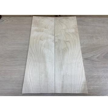 Клён Белый заготовка на топ для Тревел гитары Смешанный АА 7,5х126х405 мм - 2 шт. (книжкой)-2