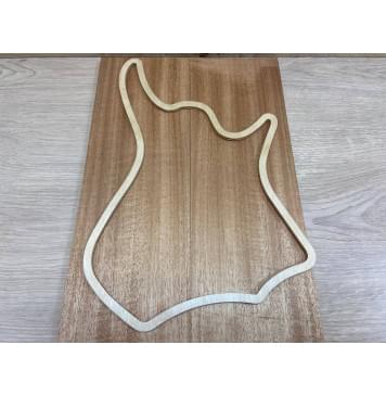 Махагон Кая заготовка на топ для Тревел гитары Радиал ААА 9х132х395 мм - 2 шт. (книжкой)-3