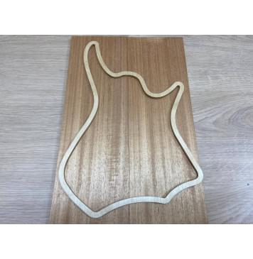 Махагон Кая заготовка на топ для Тревел гитары Радиал ААА 8,5х130х415мм - 2 шт. (книжкой)-1