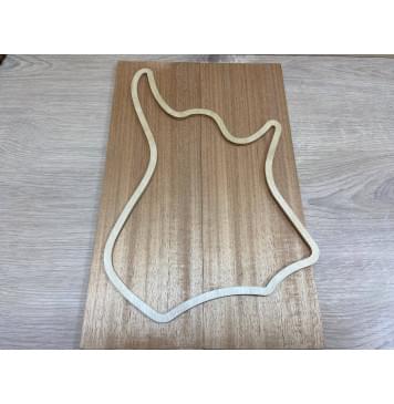 Махагон Кая заготовка на топ для Тревел гитары Радиал ААА 8,5х130х415мм - 2 шт. (книжкой)-3