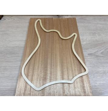 Махагон Кая заготовка на топ для Тревел гитары Радиал ААА 9х130х410 мм - 2 шт. (книжкой)-0