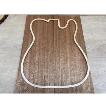 Махагон Кая заготовка на топ Радиал ААА 9х177х485 мм - 2шт. (книжкой)-0