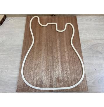 Махагон Кая заготовка на топ Радиал ААА 9х177х485 мм - 2шт. (книжкой)-2