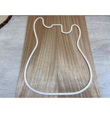 Махагон Кая заготовка на топ Радиал АА 7,5х190х530 мм - 2шт. (книжкой)-1