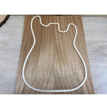 Махагон Кая заготовка на топ Радиал АА 9х190х520 мм - 2шт. (книжкой)-0