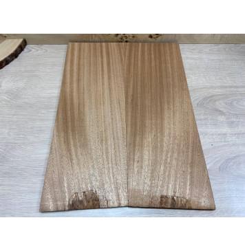 Махагон Кая заготовка на топ Радиал АА 9х190х520 мм - 2шт. (книжкой)-2