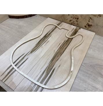 Клён Чёрный заготовка на топ Смешанный АА 9х190х545 мм - 2 шт (книжкой). Уценка - трещины, изогнут-0