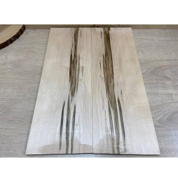 Клён Чёрный заготовка на топ Смешанный АА 9х190х545 мм - 2 шт (книжкой). Уценка - трещины, изогнут-2