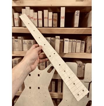 Gibson Explorer + Ken Lawrence head, баритон 30", вклеенный гриф, комплект шаблонов для фрезеровки гитары, фанера 8мм-7