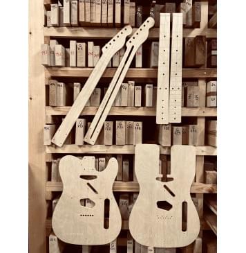 Fender Telecaster 1966 г., 21 и 22 лада, полный комплект для фрезеровки гитары, фанера 8мм-6