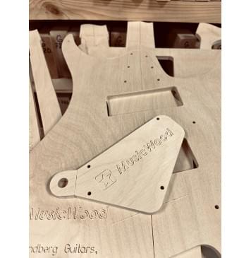 Strandberg Guitars, BODEN METAL NX 8, полный комплект шаблонов для фрезеровки гитары, фанера 8мм.-7