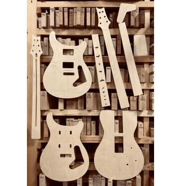 PRS custom 24, тремоло American standard, полный комплект шаблонов для фрезеровки гитары, фанера 8мм-0