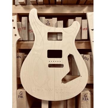 PRS custom 24, тремоло American standard, полный комплект шаблонов для фрезеровки гитары, фанера 8мм-3